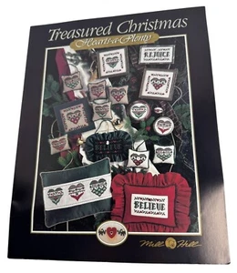 Mill Hill Treasured Christmas Hearts A Plenty Cross Stitch Pattern Folleto Corazón - Imagen 1 de 7