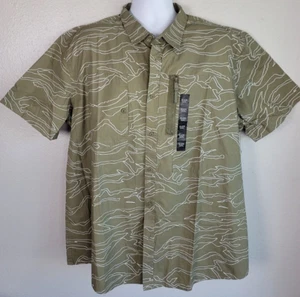 Sean John Legacy Button Up Shirt Mens Extra Large 3XL Green Short Sleeve New - Picture 1 of 12