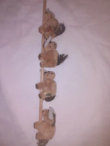 Menge 4 SELTENE Vintage braun Burro Clip auf Hugger Plüsch Bleistift Topper Grabber   - Bild 1 von 1