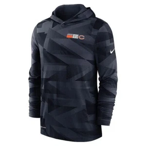 Chicago Bears Nike Sideline Impact Hoodie Long Sleeve T-Shirt Men's 2020 NFL New - Picture 1 of 3