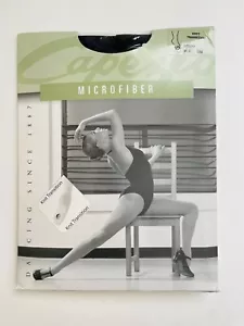 Nuovo Capezio Adulto Microfibra Nylon Lavorato a Maglia Transizione Stretto NERO #1873 Taglia SMALL - Foto 1 di 6