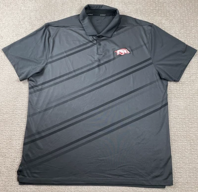 Camisa Polo Arkansas Razorbacks Nike Para Hombres XL Rendimiento Colegial Dri Fit Gris Foto 1 de 4