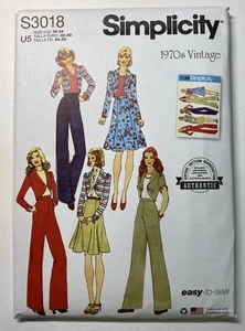 S3018 UNCUT "Simplicity" Schnittmuster - "Misses Hose, Rock & Jacke" 70er - Bild 1 von 4