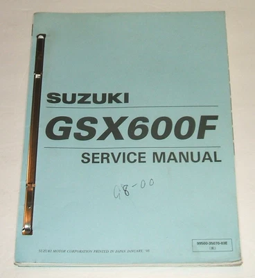 Suzuki Katana 600 Manual de Servicio GSX600F GSX 600F 1998 1999 2000 Reparación Foto 1 de 4
