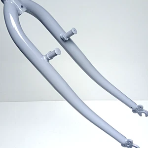 🔥 Forcella bici rigida in acciaio larga 28" filettata 1" sterzo 25,4mm freno a V 100mm QR - Foto 1 di 13