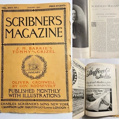 JAN 1900 The Scribner’s Magazine - Oliver Cromwell By Roosevelt - Great Ads OFF3 - Image 1 of 4
