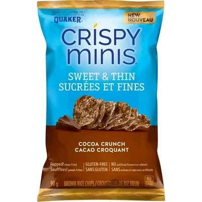 3 Bags x Quaker Crispy Minis Sweet & Thin Cocoa Crunch Flavour 90g - FRESH - Bild 1 von 4