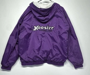 Vintage 90’s Hoosier Racing Tire jacket purple wind breaker Hot Rod Race Car - Picture 1 of 21