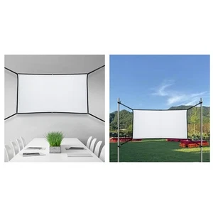 16:9 Projector Screen Projector Curtain 60/72/84/100/120 Inch HD Display Scr _ou - Bild 1 von 17
