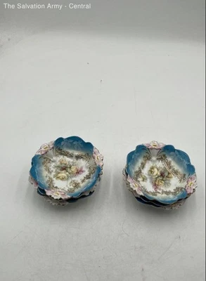 Exquisito juego de 6 cuencos de porcelana artesanales decorativos molde de lirio multicolor Foto 1 de 4