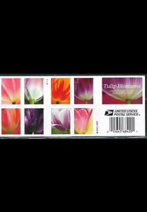 Mint US Tulip Blossoms Booklet Pane of 20 Forever Stamps Scott# 5767-5776 (MNH) - Picture 1 of 2