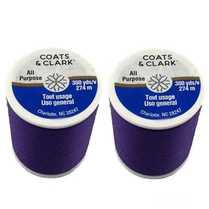 Coats & Clark 100% Polyester All Purpose Thread, Deep Purple 9238, 300 Yards - Picture 1 of 5