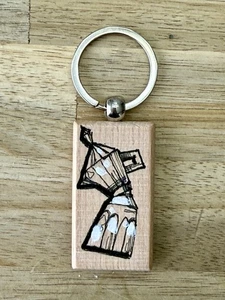 Llavero de madera pintado a mano - Firmado por Lisa - Edición limitada - Imagen 1 de 2