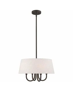 Livex Lighting 50804-92 Belclaire - Kronleuchter mit vier Lichtern, englische Bronzeoberfläche - Bild 1 von 6