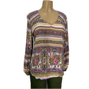 Camisa Boho Maeve Anthropologie Para Mujer Talla S Túnica Informal Cuello en V Manga Larga Top - Imagen 1 de 15