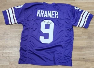 Tommy Kramer Signed Minnesota Vikings Custom Jersey - Picture 1 of 3