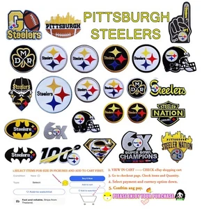 Pittsburgh Steelers Football Patches Iron on, Sew(Select options)✈Thai by USPS - Picture 1 of 45