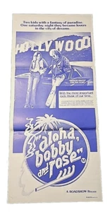 Póster de película de cine Daybill Aloha Bobby and Rose original vintage años 70 - Imagen 1 de 11