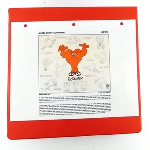 Gossamer Model Sheet Warner Bros Gallery Laminated Cel Binder Page - Picture 1 of 1