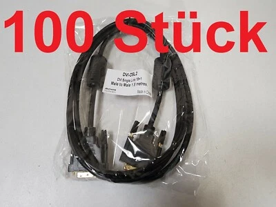 100 Stück DVI Display Kabel 1,8 M Meter Stecker Stecker Kabel schwarz Cable - Bild 1 von 4