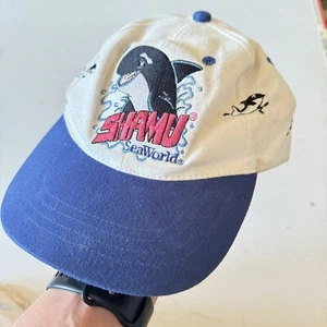 Vintage Sea World Shamu Youth SnapBack Hat All Over Print Stitched - BUB - Picture 1 of 4