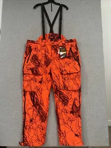 Gamehide Men's Flatland Insulated Blaze Orange Camo Deer Hunting Bibs 2XL - Picture 1 of 13