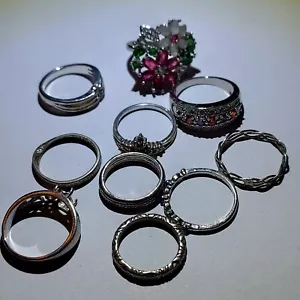 costume jewelry rings lot - Picture 1 of 16