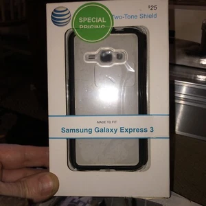 Quikcell ATT Phone Case for Samsung Galaxy Express 3 SM-J120 Two Tone Shield New - Picture 1 of 3