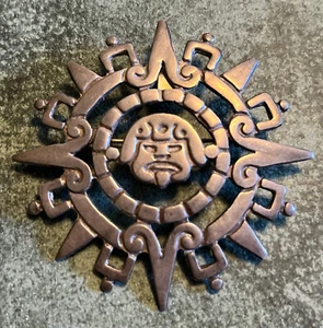 Vintage Taxco Sterling Silver 925 Mayan Peruvian Pendant/ Pin Brooch - Picture 1 of 4