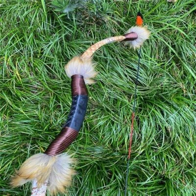 25-50lbs Traditional Recurve Bow Hunting Longbow Mongolian Bow Archery Shooting - Image 1 of 4