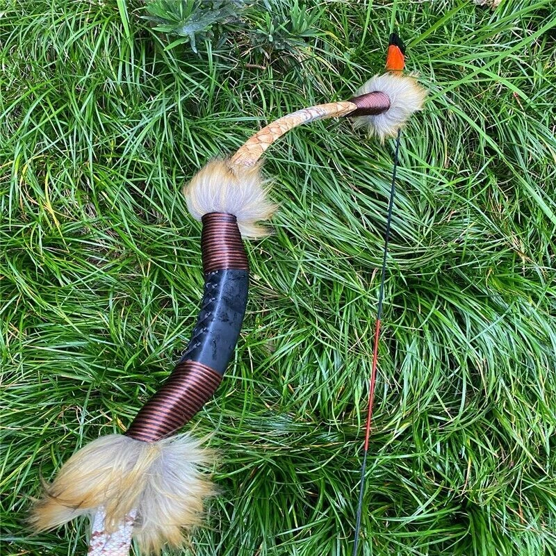 25-50lbs Traditional Recurve Bow Hunting Longbow Mongolian Bow Archery Shooting - Image 1 of 4