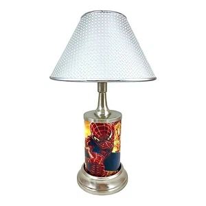 Spiderman Metal License Plate Handmade Sport Table Lamp Best Gift - Picture 1 of 2