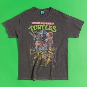 Camiseta Oficial Teenage Mutant Ninja Turtles Película Retro Vintage Lavado Carbón - Imagen 1 de 4