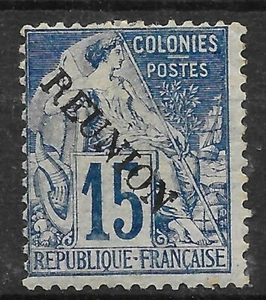 REUNION ALPHEE DUBOIS 15c BLEU N° 22 NEUF * GOMME AVEC CHARNIERE FORTE COTE 70 € - Imagen 1 de 2