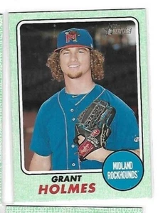  2017 TOPPS HERITAGE MINORS GREEN GRANT HOLMES A'S 45/50 - Imagen 1 de 1