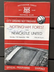 Notts Forest v Newcastle programme 17/9/66 - Picture 1 of 3