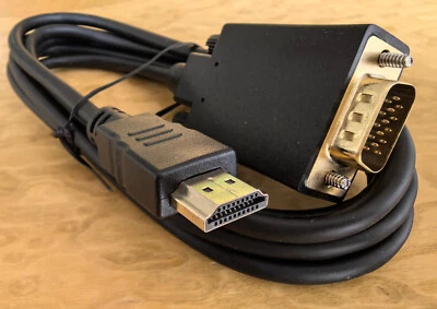 Adapterkabel Anschlusskabel HDMI (Stecker) - D-Sub VGA/SVGA (Stecker) 1,8m  #NEU - Bild 1 von 3