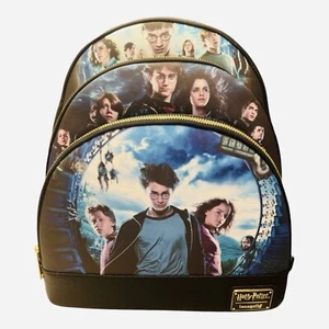 Harry Potter TRILOGY SERIES 2 Triple Pocket Loungefly Wizardry Mini Backpack NWT - Picture 1 of 12