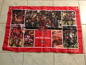 TAMPA BAY BUCCANEERS Dexter Jackson #34 MVP Signed Super Bowl XXXVII Flag Banner - Picture 1 of 2