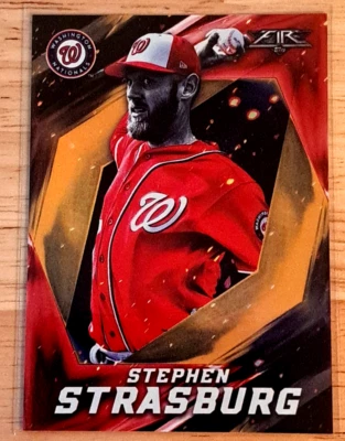 Stephen Strasburg /299🔥⚾- 2017 Topps Fire - Orange Foil - Nationals - Image 1 of 3