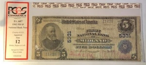 1902 $5 PB NATIONAL BANK NOTE - CH #5331 FNB MIDLAND MD: FR-607 PCGS APP F-12 - Picture 1 of 3
