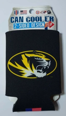 University of Missouri Mizzou Tigers 2 Sided Design Can Cooler Koozie Cover