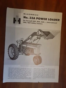 1950/60s International Farmall 340, 460, 560 and 340 460 Tractor Sales Sheet - Picture 1 of 2