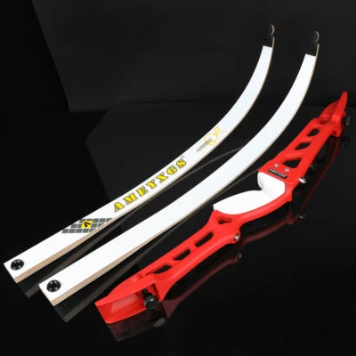 66" 68" 70"Archery Recurve Bow Set Hunting Takedown 14-40lbs Alloy Adult Target - Image 1 of 4