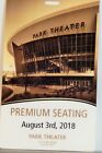 Park Theater Las Vegas Aug 2018 Orig Premium Seating Plastic Credential