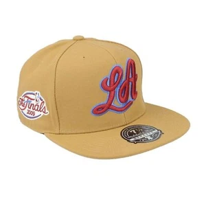 Los Angeles Lakers Sand And Sky Tan Fitted Hat Mitchell & Ness - Picture 1 of 8