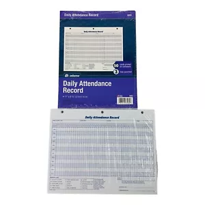 2 Confezioni Tops Adams Record Frequenze Giornaliere 11" x 8,5" 3 Fori Punzone 50 Carte/Confezione - Foto 1 di 8
