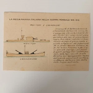CARTOLINA-1WW-GUERRA MARITTIMA-REGIA MARINA-1925-SERIE II-NUM 3-MONITORI-CANNONI - Picture 1 of 2