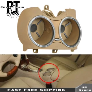 Beige Front Dual Cup Holder Bracket For Mercedes-Benz CLS C219 2006 2007-2011 - Picture 1 of 17
