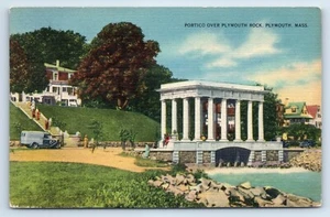 Cartolina Portico Over Plymouth Rock a Plymouth Massachusetts - Foto 1 di 2